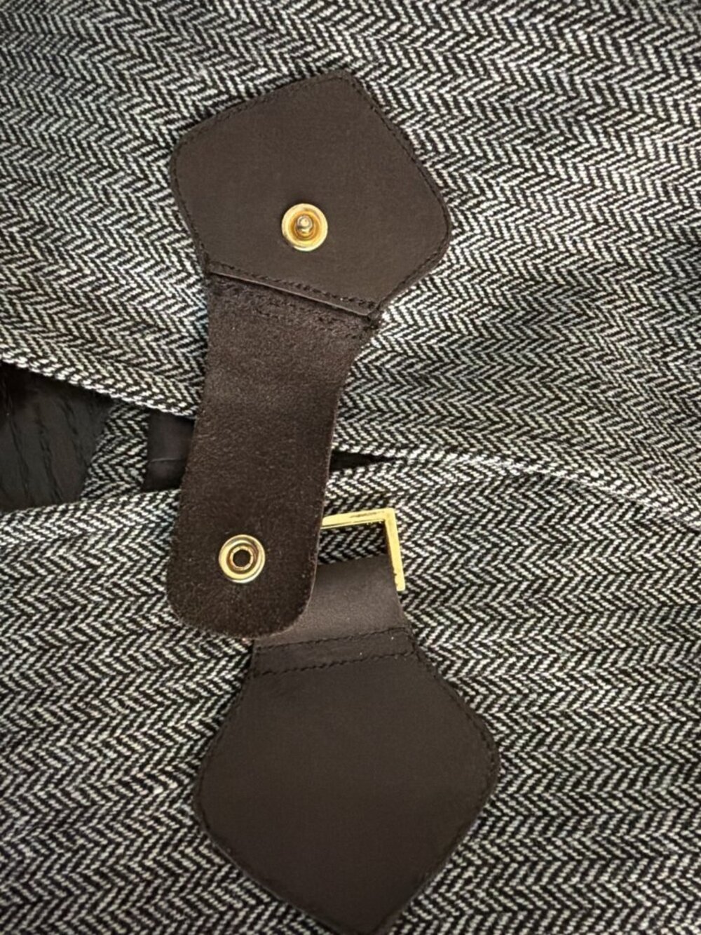 Tory Burch Brown & Cream Herringbone Skirt Suit Set - Size 2 - Picture 5 of 11